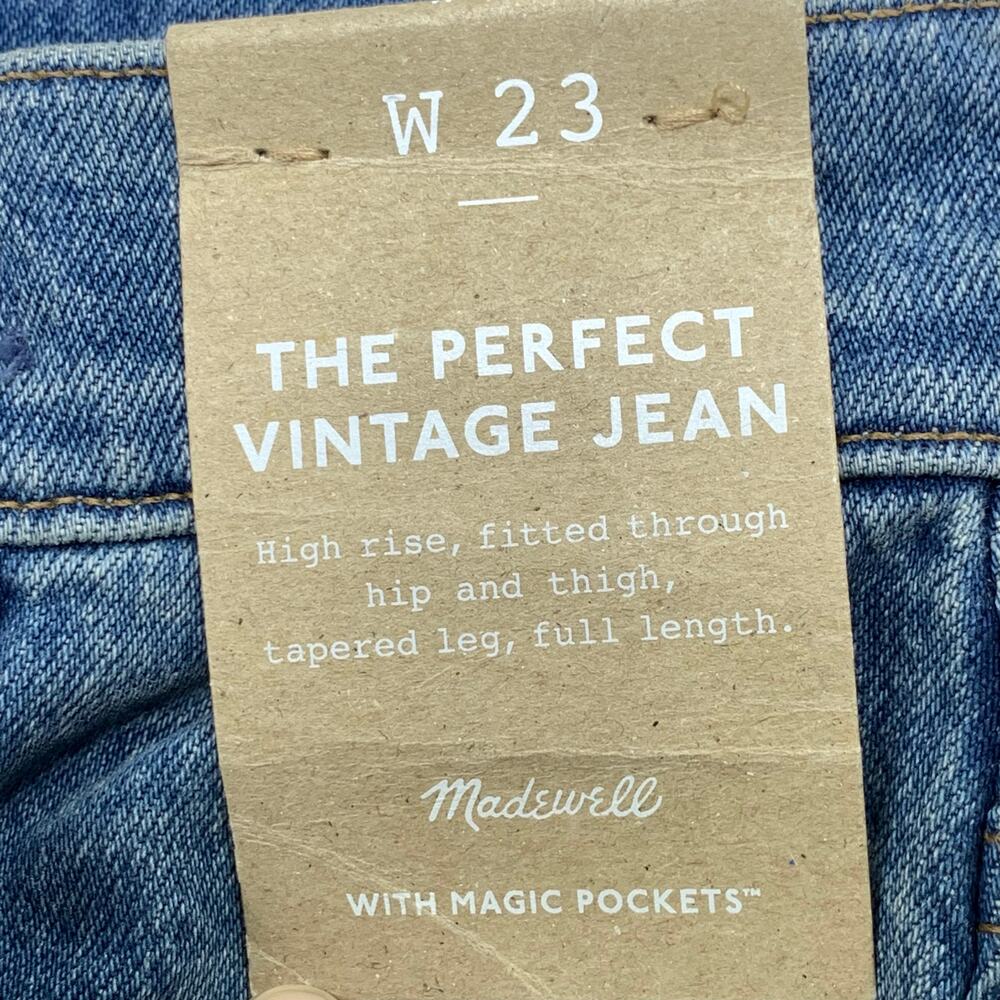 NWT Madewell Perfect Vintage Jeans Womens sz 23 Kepler Wash High Rise Tapered - Picture 6 of 12